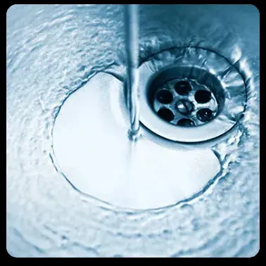 water going down a drai