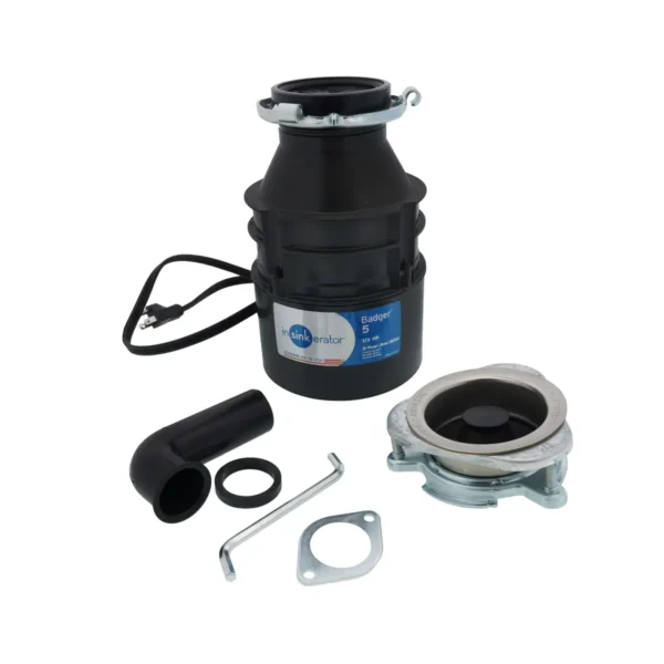 InSinkErator Badger 5 1/2 HP Continuous Garbage Disposal with Cord (with Professional Installation)